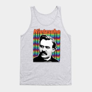 Friedrich Wilhelm Nietzsche Retro Styled Graphic Design Tank Top